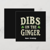 Funny St. Patrick's Day "Dibs on the Ginger" Einladung (Vorne/Hinten)