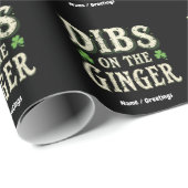 Funny St. Patrick's Day "Dibs on the Ginger" Geschenkpapier (Rolleneckpunkt)