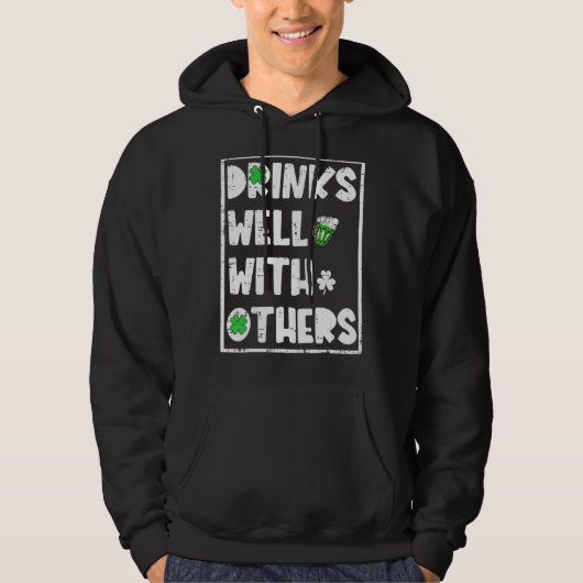 Funny St Patrick's Day Drinking Drinks gut mit Hoodie (Vorderseite)