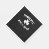 Funny St Patricks Day Drinking Shirt Drinks gut W Serviette (Ecke)