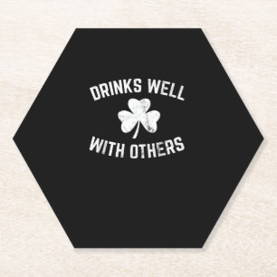 Funny St Patricks Day Drinking Shirt Drinks gut W Untersetzer