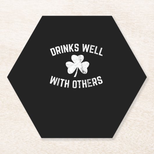 Funny St Patricks Day Drinking Shirt Drinks gut W Untersetzer (Vorderseite)