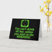 Funny St Patricks Day Drinks Karte (Gelbe Blume)