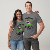 Funny St Patrick's Day Flamingo Das ist mein Glück T-Shirt (Unisex)