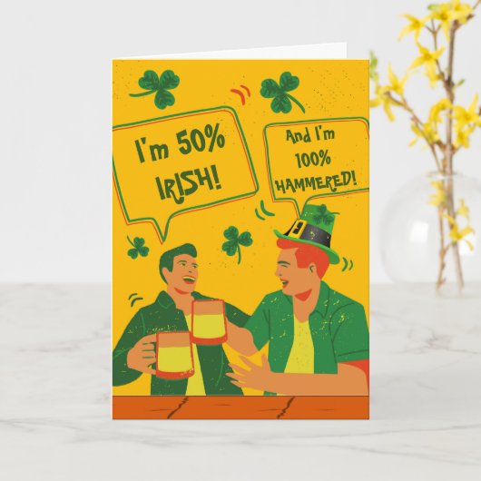 Funny St Patricks Day for Friend Favorite Bud Card Karte (Gelbe Blume)