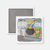 Funny St. Patrick's Day Gift or Card - Leprechaun Magnet (Vorderseite/Rückseite)