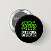 Funny St Patricks Day - Glück, ein Interior de Button (Vorne & Hinten)