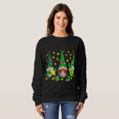 Funny St. Patrick's Day Gnome Irish Three Gnomes Sweatshirt (Vorne ganz)