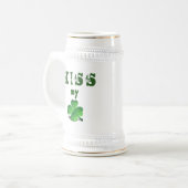 Funny St Patricks Day Green Kleeblatt Beer Stein Bierglas (Vorderseite Links)