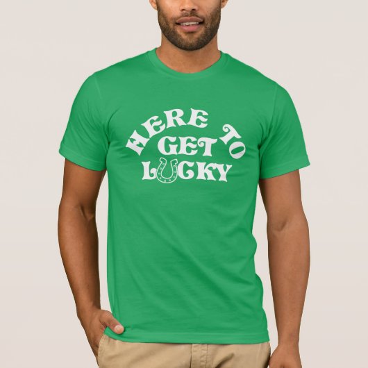 Funny St Patricks Day hier zum Glück Gruppe T-Shirt (Vorderseite)