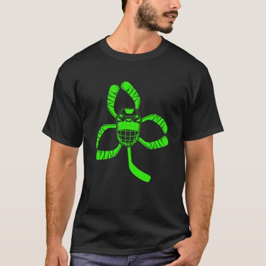 Funny St Patrick's Day Hockey Kleeblatt Boy Kid Si T-Shirt (Vorderseite)