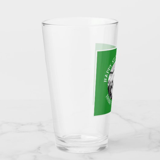 Funny St. Patrick's Day Irish and Smiling Dog Glas (Rechts)