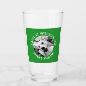 Funny St. Patrick's Day Irish and Smiling Dog Glas (Vorderseite)