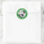Funny St. Patrick's Day Irish and Smiling Dog Runder Aufkleber (Tasche)