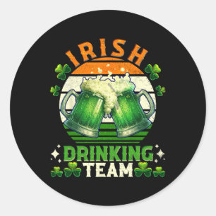 Funny St Patricks Day Irish Beer Drink Team Ire Runder Aufkleber