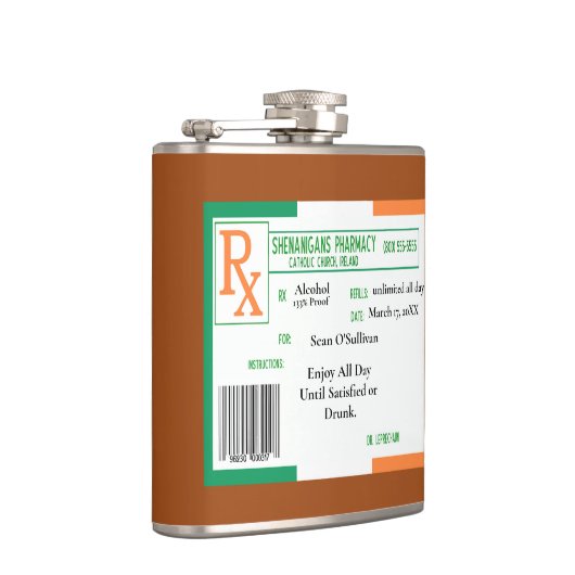 Funny St. Patrick's Day Irish Booze Flachmann (Rechts)