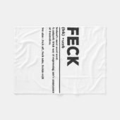 Funny St Patricks Day Irish Feck Definition For Wo Fleecedecke (Vorderseite (Horizontal))