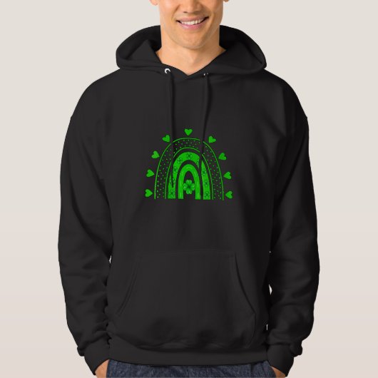 Funny St Patricks Day Irish Green Buffalo Kariert Hoodie (Vorderseite)