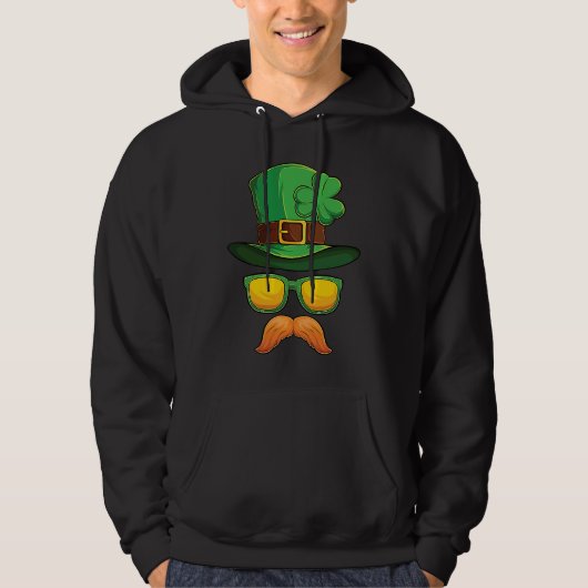 Funny St Patrick's Day Irish Leprechaun Men Boys Hoodie (Vorderseite)