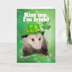 Funny St. Patrick's Day Irish O'Possum Karte