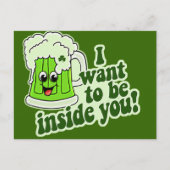 Funny St Patricks Day Irish Postkarte (Vorderseite)