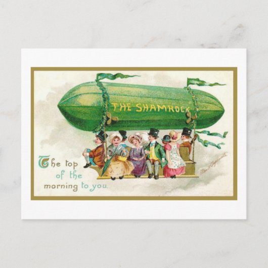 Funny St Patricks Day Irish Top of the Morning Postkarte (Vorderseite)