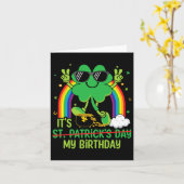 Funny St Patrick's Day its My Birthday Kleeblatt R Karte (Gelbe Blume)