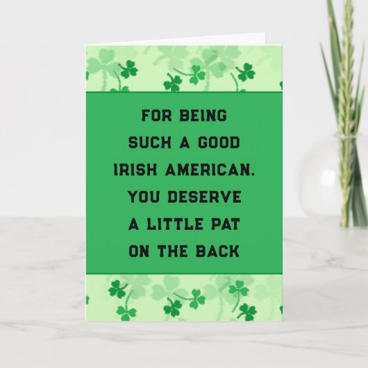 Funny St. Patrick's Day Karte (Vorderseite)