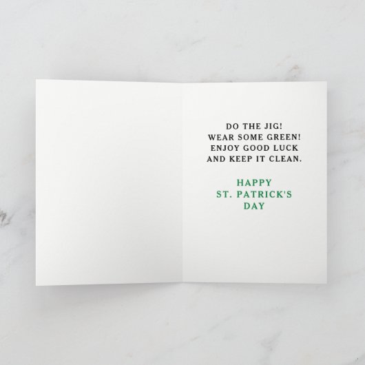 Funny St. Patrick's Day Karte (Innenseite)