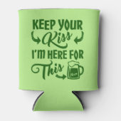 Funny St Patricks Day Kiss Deterrent | Irischer Bi Dosenkühler (Vorderseite)