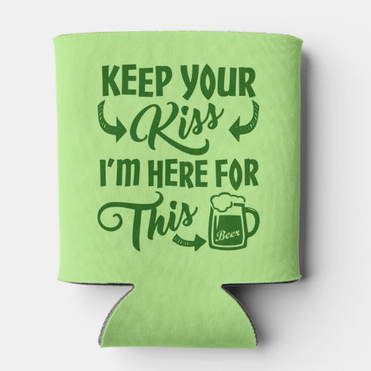 Funny St Patricks Day Kiss Deterrent | Irischer Bi Dosenkühler (Rückseite)