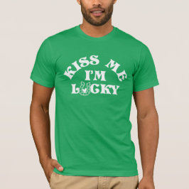 Funny St Patricks Day Kiss Me I'm Lucky Group T-Shirt