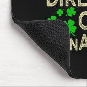 Funny St Patricks Day Kleeblatt Director of Shenan Mousepad (Ecke)