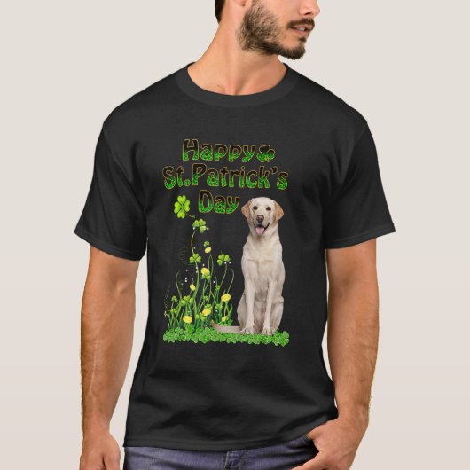 Funny St Patricks Day Labrador Retriever Dog Niedl T-Shirt (Vorderseite)