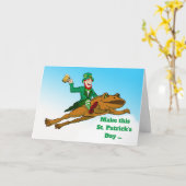 Funny St. Patrick's Day Lager als Life Leprechaun Karte (Gelbe Blume)
