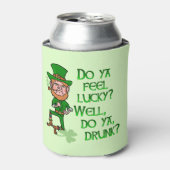 Funny St Patrick's Day Leprechaun Betrunken Dosenkühler (Kanne Vorderseite)