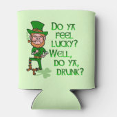 Funny St Patrick's Day Leprechaun Betrunken Dosenkühler (Rückseite)
