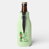 Funny St Patrick's Day Leprechaun Betrunken Flaschenkühler (Flasche Rückseite)