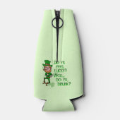 Funny St Patrick's Day Leprechaun Betrunken Flaschenkühler (Rückseite)