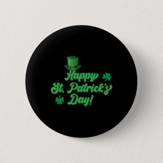 Funny St Patricks Day Leprechaun Party Geschenk Pa Button (Vorderseite)