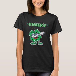 Funny St. Patrick's Day Lucky Glasses Dabbing Iris T-Shirt