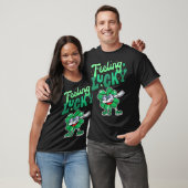 Funny St. Patrick's Day Lucky Glasses Dabbing Iris T-Shirt (Unisex)