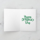 Funny St Patricks Day Magical Dragon Unicorn Beer  Karte (Innenseite)