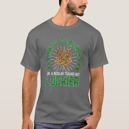Funny St Patrick's Day Math Teacher Niedlich Appre T-Shirt (Vorderseite)
