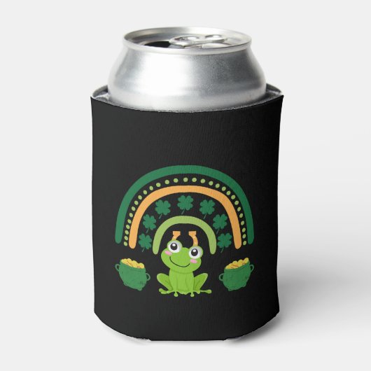 Funny St Patricks Day Niedlich Frosch Dosenkühler (Kanne Vorderseite)