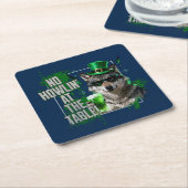 Funny St Patricks Day No Howlin At Table Coaster Rechteckiger Pappuntersetzer (angewinkelt)