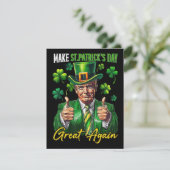 Funny St Patricks Day Parody  Feiertagskarte (Stehend Vorderseite)