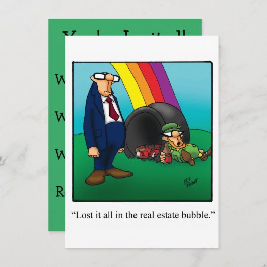 Funny St.Patrick's Day Party Einladung (Vorne/Hinten)