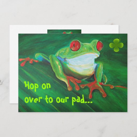 Funny St Patrick's Day Party Einladung (Vorne/Hinten)