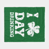 Funny St. Patricks Day Party St Pats Sonnenbrand t Fleecedecke (Vorderseite (Horizontal))